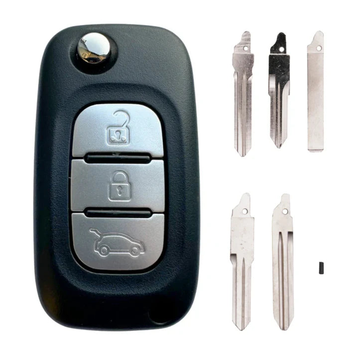 Silca RN-N01R11 3 Button Remote Key – ID4A PCF7961MTT, 433MHz for Dacia, Nissan, Renault, Vauxhall, Fiat & Smart