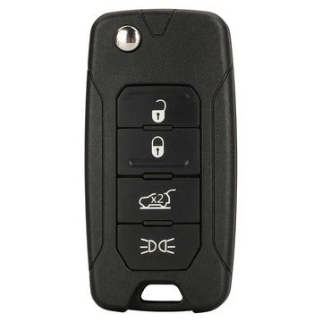 Jeep Wrangler 4-Button Remote Key (2018+) – Aftermarket, Hitag AES 4A, 433MHz, SIP22 Blade