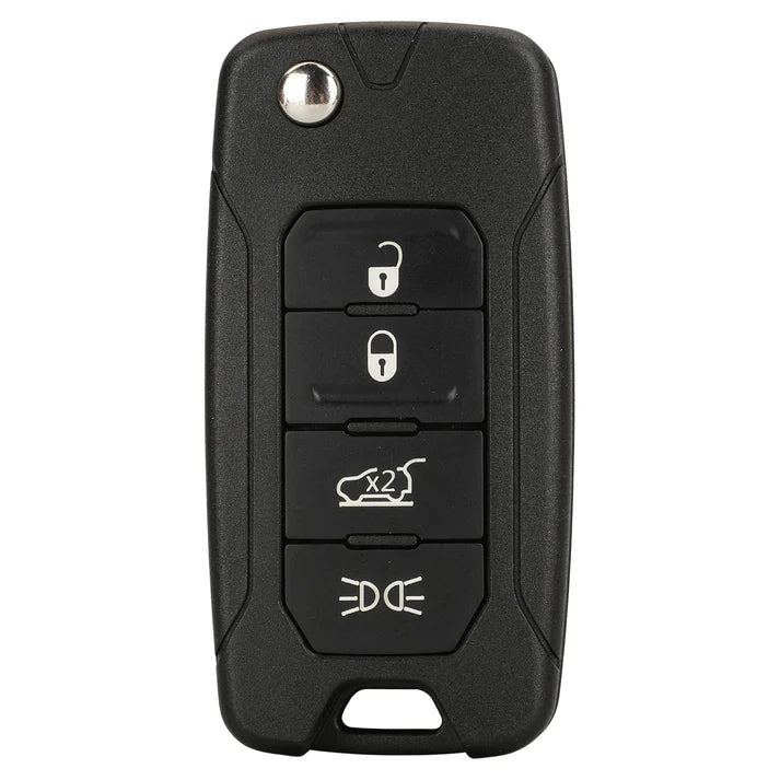 Jeep Wrangler 4-Button Remote Key (2018+) – Aftermarket, Hitag AES 4A, 433MHz, SIP22 Blade