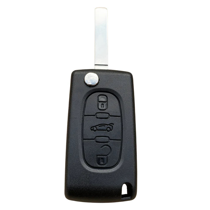 VA2 3 Button Remote Key Case with Trunk Button & VA2 Blade – No Battery Contact