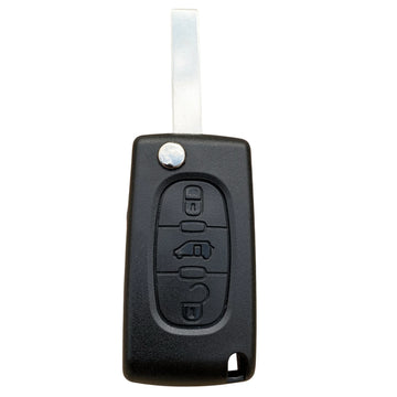 HU83 3 Button Remote Key Case – No Battery Contact – HU83 Blade – Aftermarket Shell