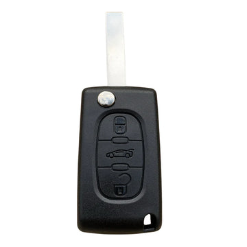 HU83 3 Button Remote Key Case with Trunk Button & Battery Contact