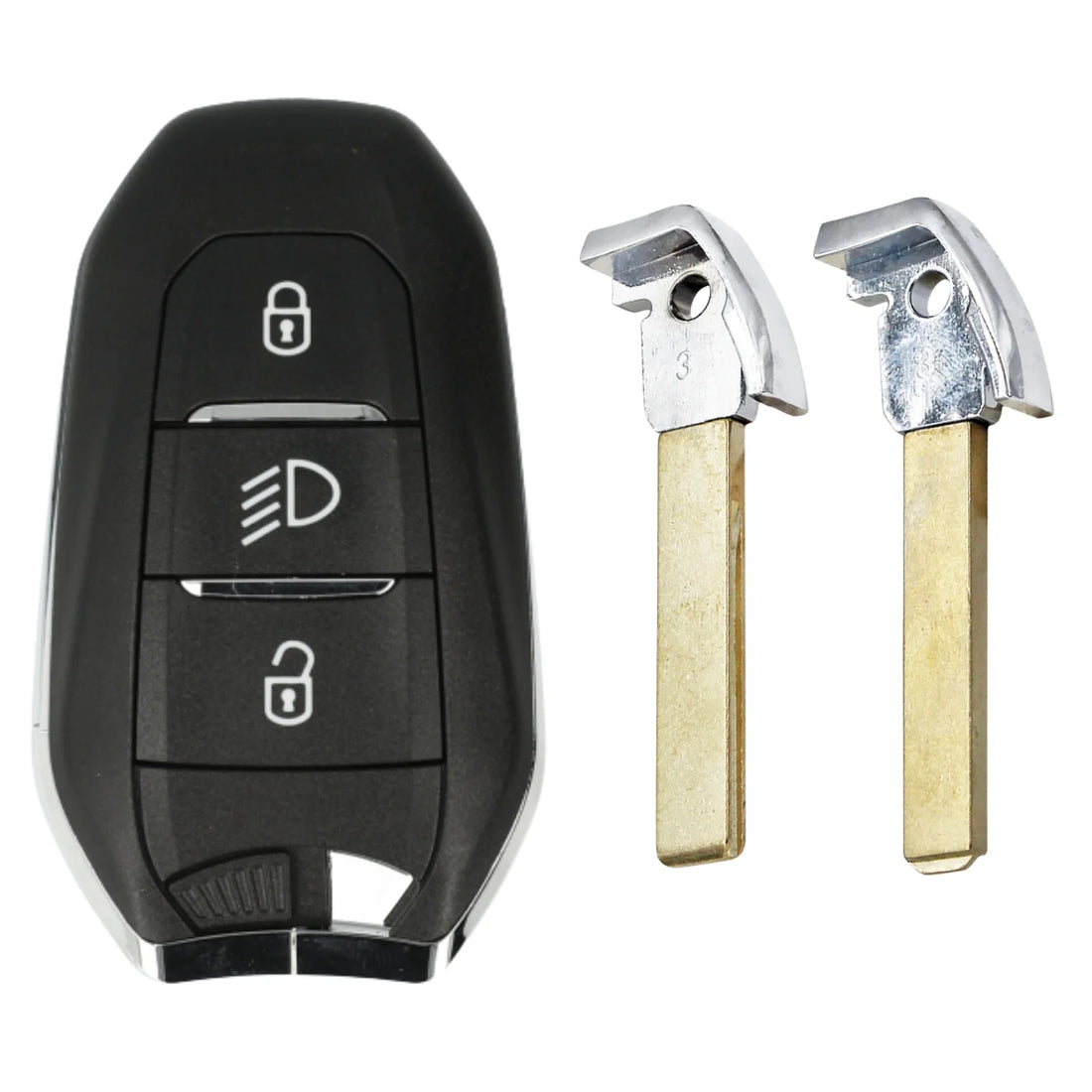 PSA 3 Button Smart Remote Key for Peugeot & Citroen ID4A Vehicles | 433MHz | Configurable 4A / NCF | HU83 & VA2 Blade | CR2032