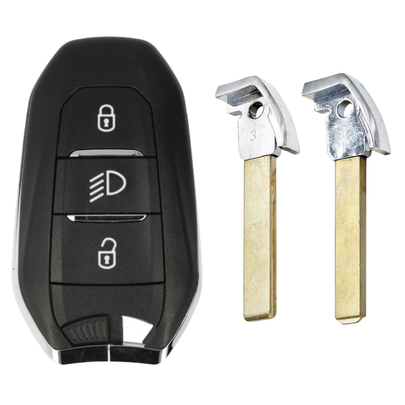 PSA 3 Button Smart Remote Key for Peugeot & Citroen ID4A Vehicles | 433MHz | Configurable 4A / NCF | HU83 & VA2 Blade | CR2032