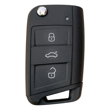 3 Button VAG MQB Remote Key Case with HU162 Blade – Replacement Smart Key Shell