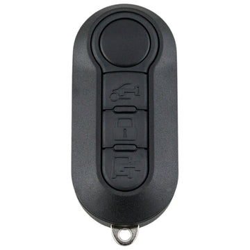 3 Button Flip Remote Key Case for Fiat Vehicles with SIP22 Blade – Black Van Style Buttons
