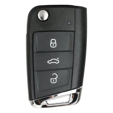 3 Button VAG MQB Remote Key Case with HU162 Blade – Replacement Smart Key Shell