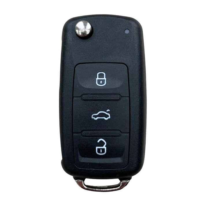 3 Button VAG 5K0 Style Remote Key Case with HU66 Blade – All-in-One Replacement Shell