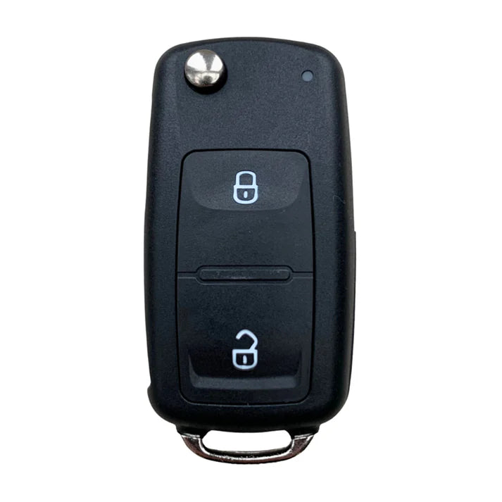 2 Button VAG 5K0 Style Remote Key Case with HU66 Blade – All-in-One Replacement Shell