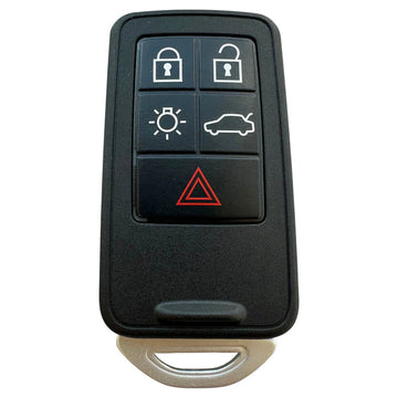 5 Button Remote Key Case for Volvo with HU101 Emergency Blade (OEM & Aftermarket PCB Compatible)